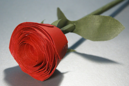 Wooden red rose