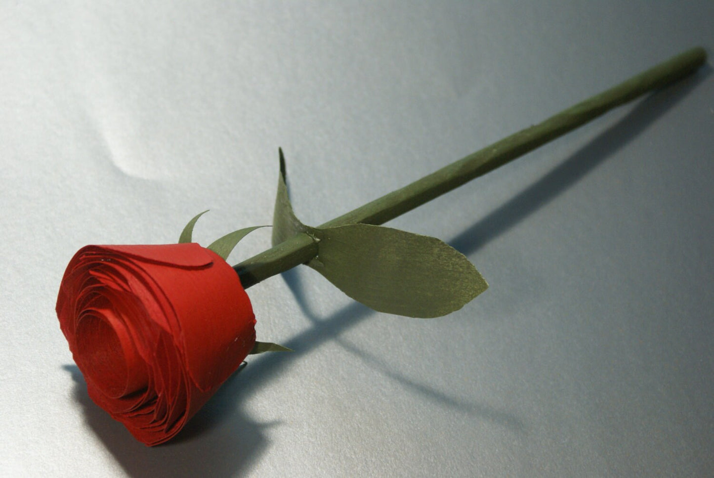 Wooden red rose