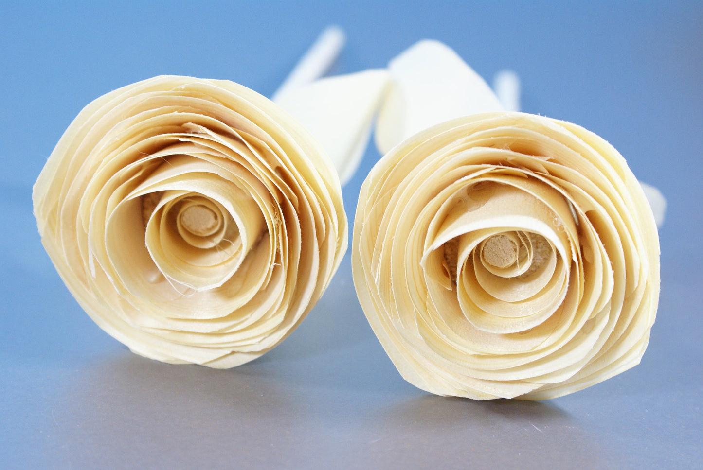2 Handmade wood roses for anniversary gift