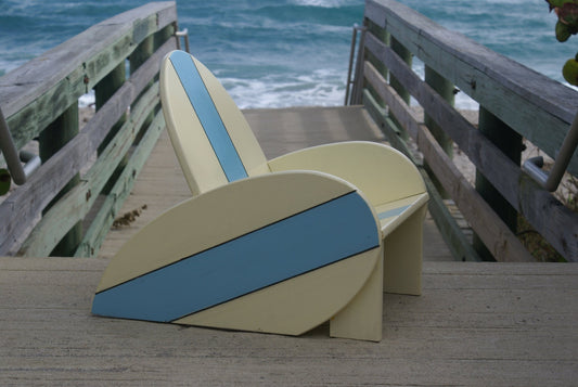 Surfboard Chair for kids with Blue Stripes