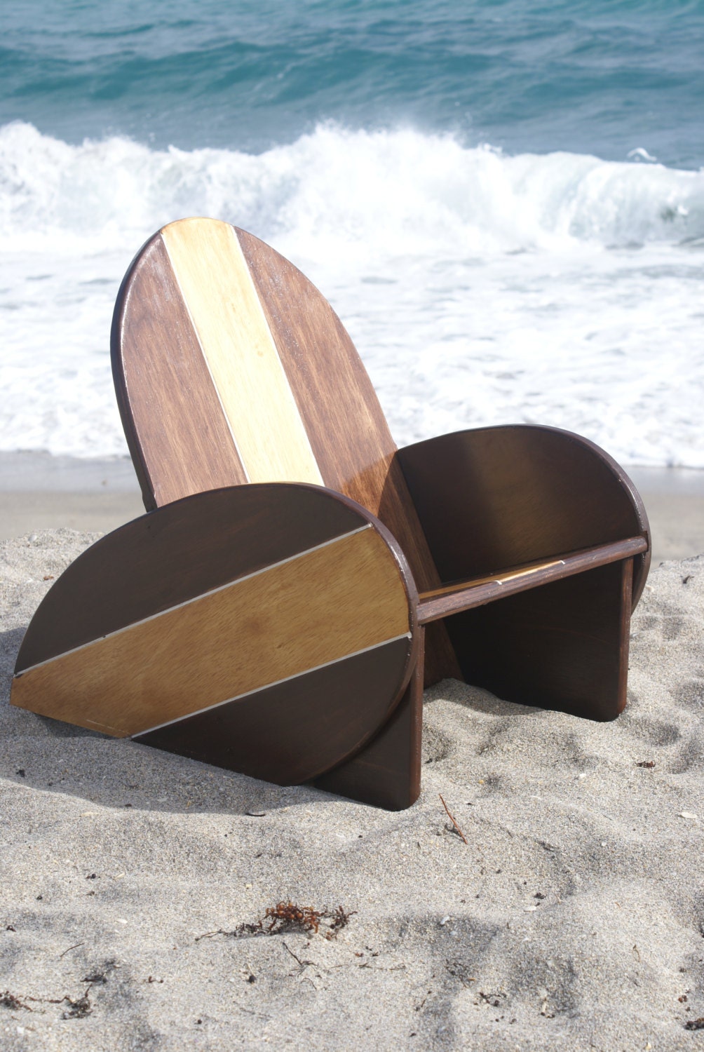Vintage look Surfboard kids Chair with 2 tone finish