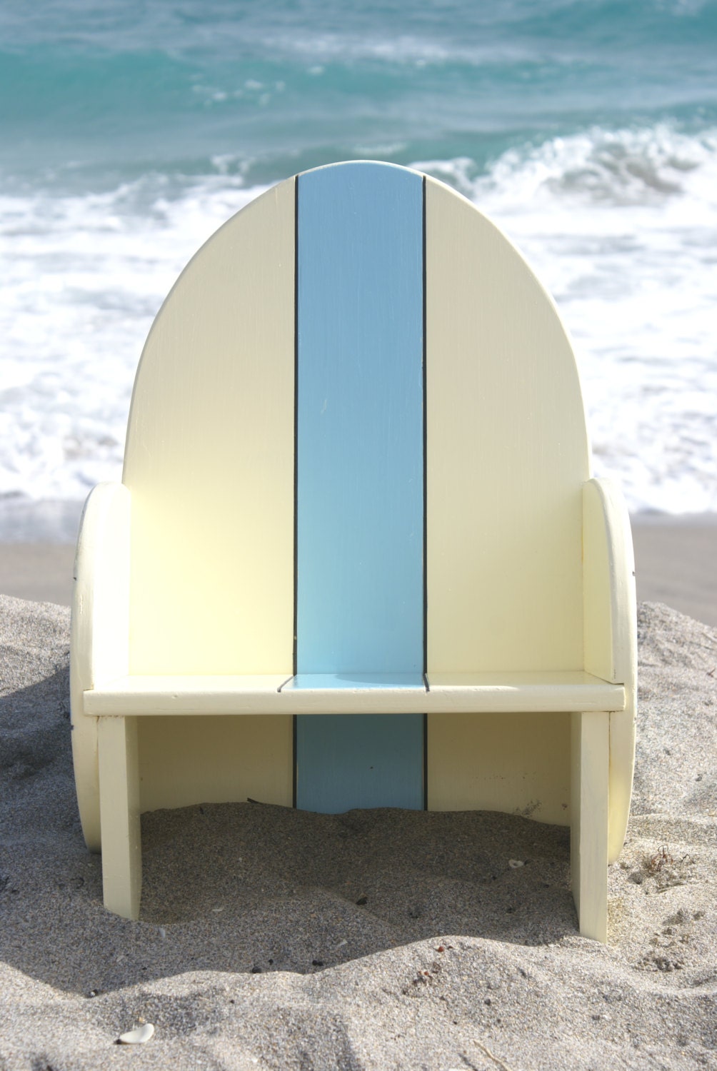 Surfboard Chair for kids with Blue Stripes
