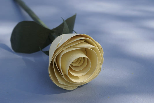 Handmade wooden Yellow Rose