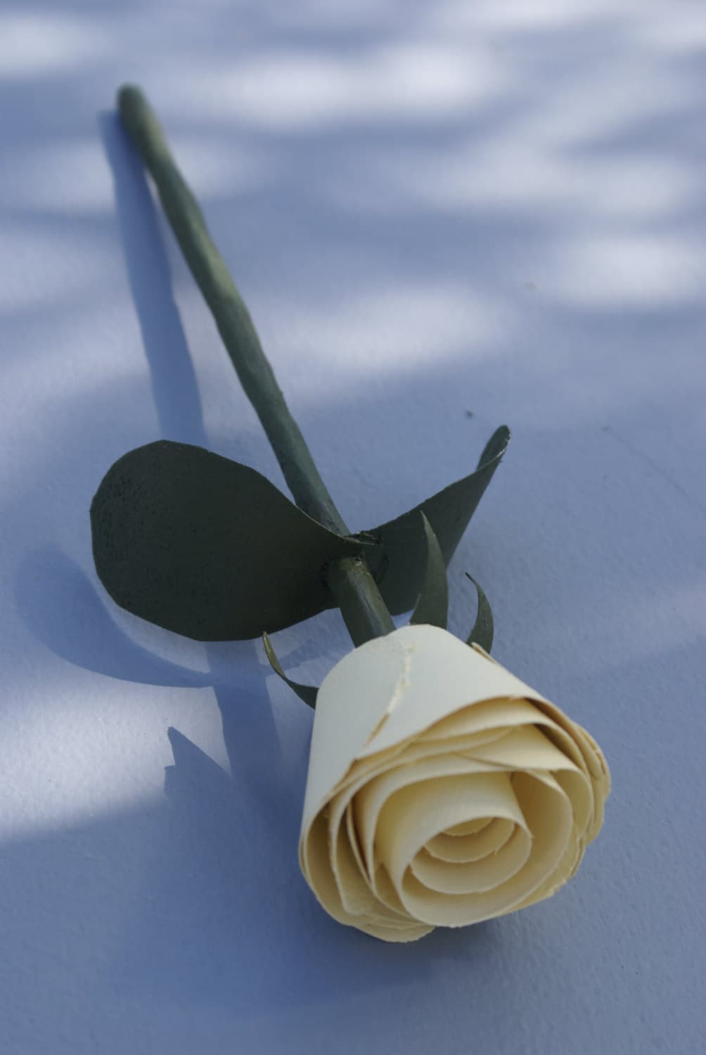 Handmade wooden Yellow Rose