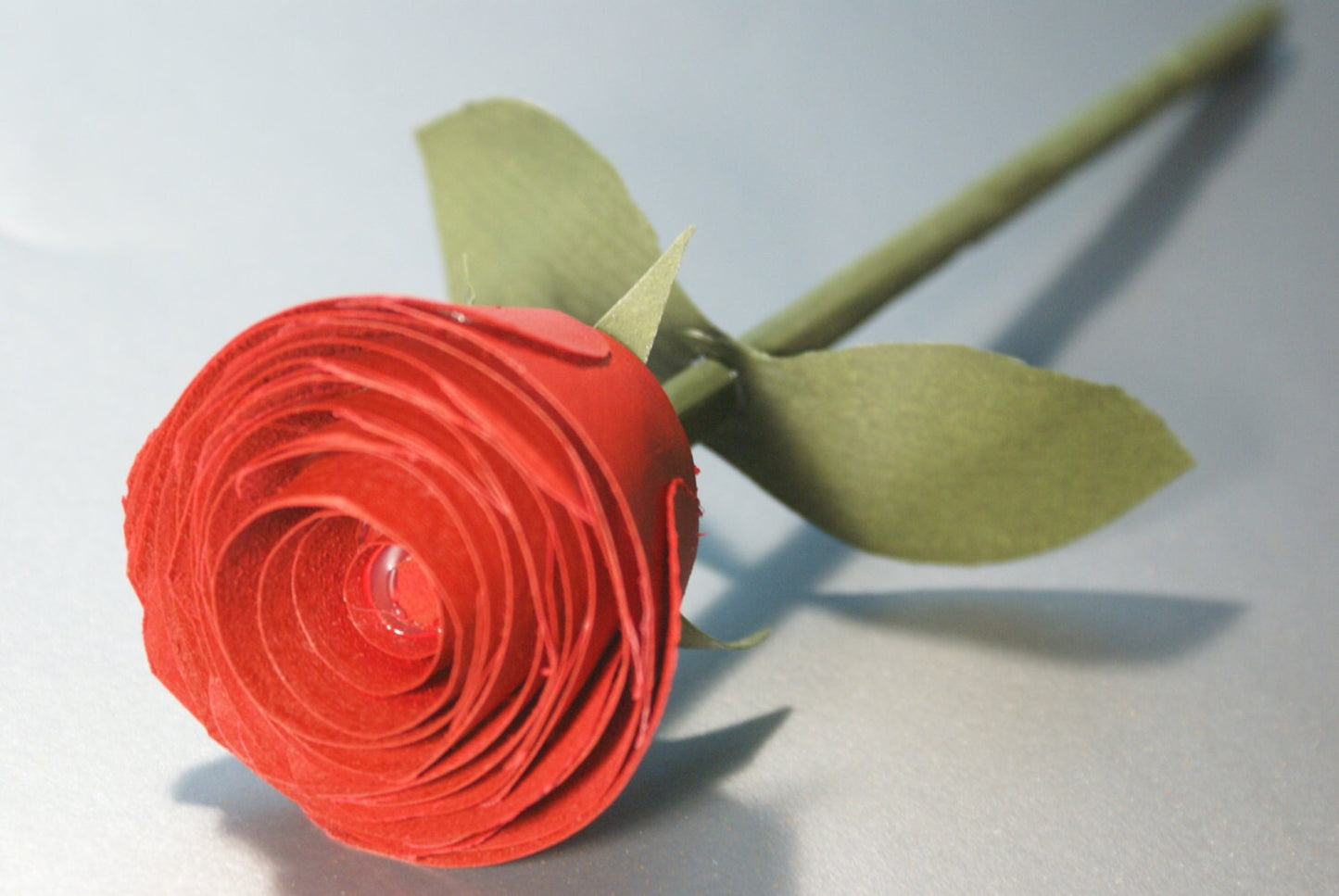 Wooden red rose