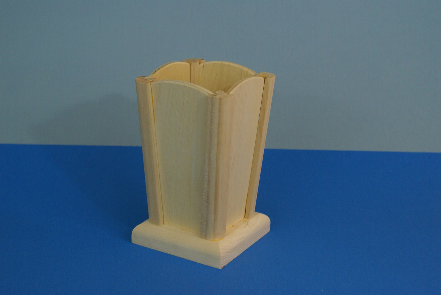 Natural wood vase, Unfinished wood vase for floral arrangement