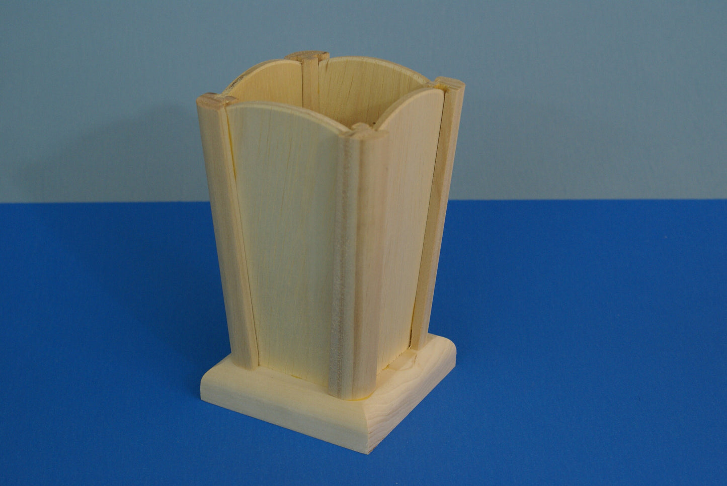 Natural wood vase, Unfinished wood vase for floral arrangement