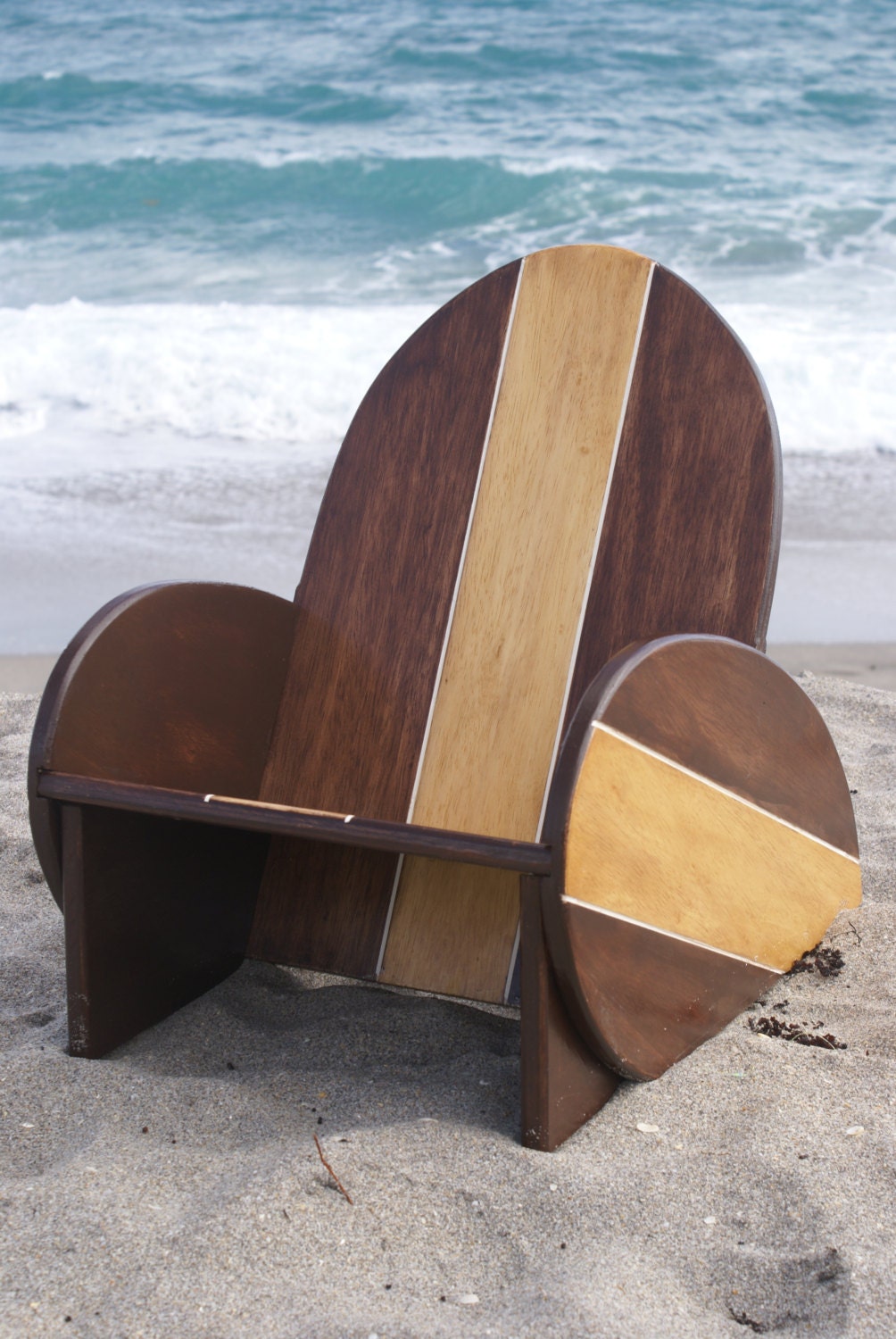 Vintage look Surfboard kids Chair with 2 tone finish