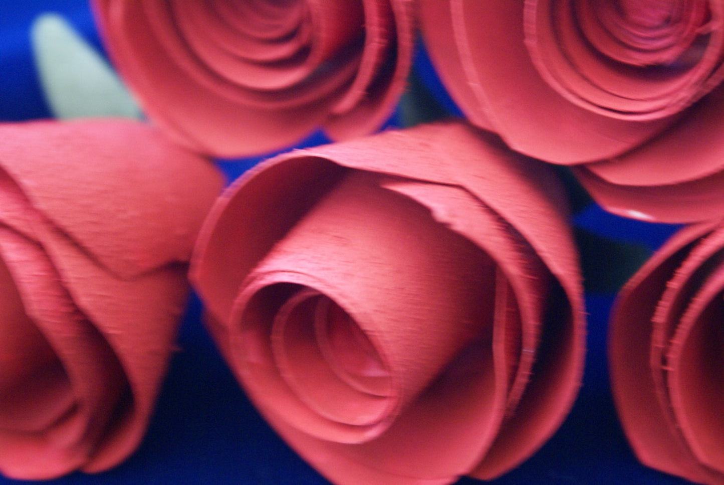 12 Handmade Red wooden rose