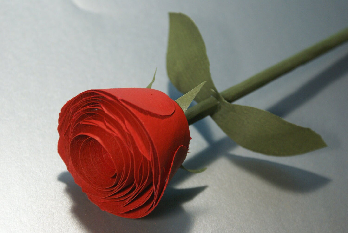 Wooden red rose